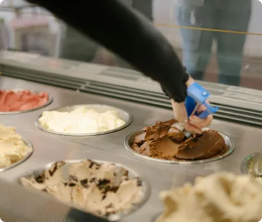 Munroe Dairy scoop shop ice cream counter